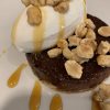 Dark Chocolate Mousse with Caramelized banana and peanut butter crunch